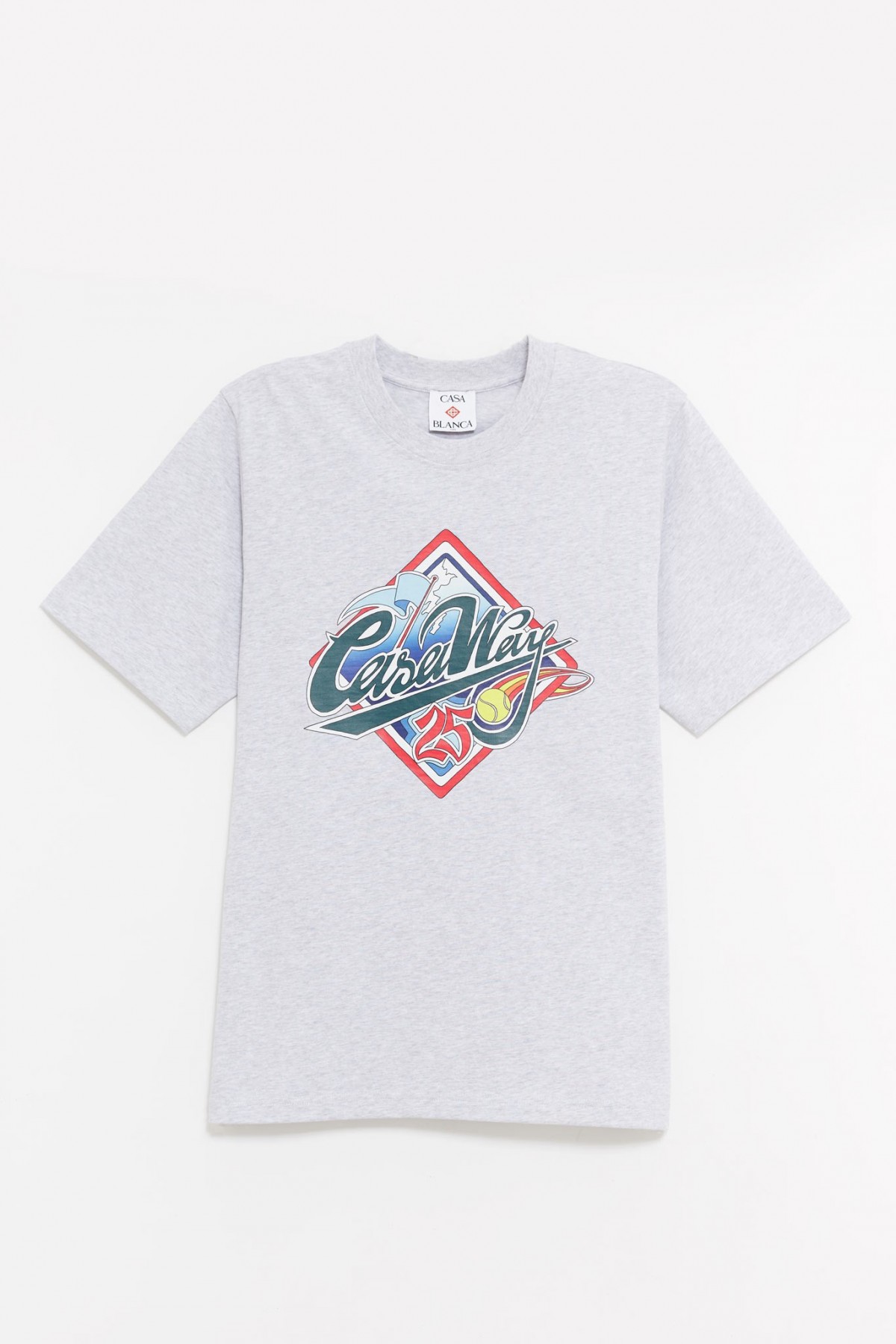 CASABLANCA GREY MARLE CASA WAY WORLD SERIES T-SHIRT IAMNUE