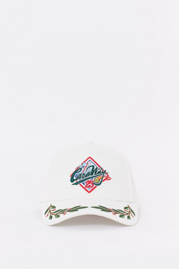 CASABLANCA WHITE CASA WAY WORLD SERIES LAUREL CAP IAMNUE