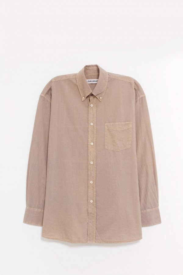 OUR LEGACY PINK VOILE BORROWED BD SHIRT IAMNUE
