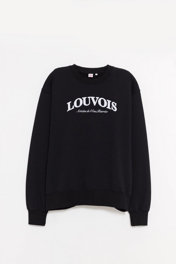 LOUVOIS BLACK LOUVOIS ARCH CREWNECK IAMNUE