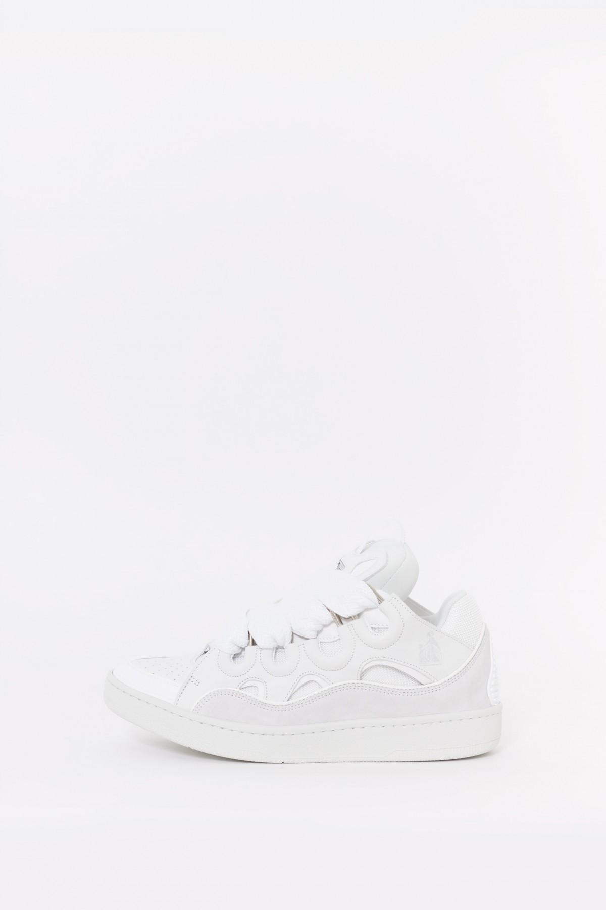 LANVIN WHITE CURB SNEAKERS IAMNUE