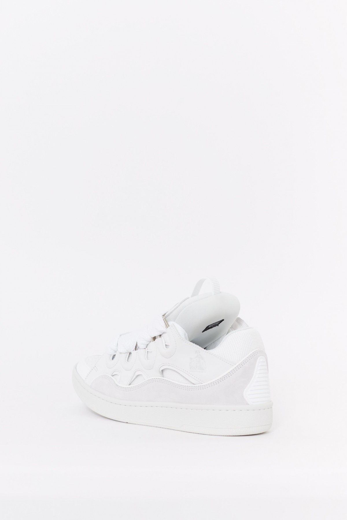 LANVIN WHITE CURB SNEAKERS IAMNUE