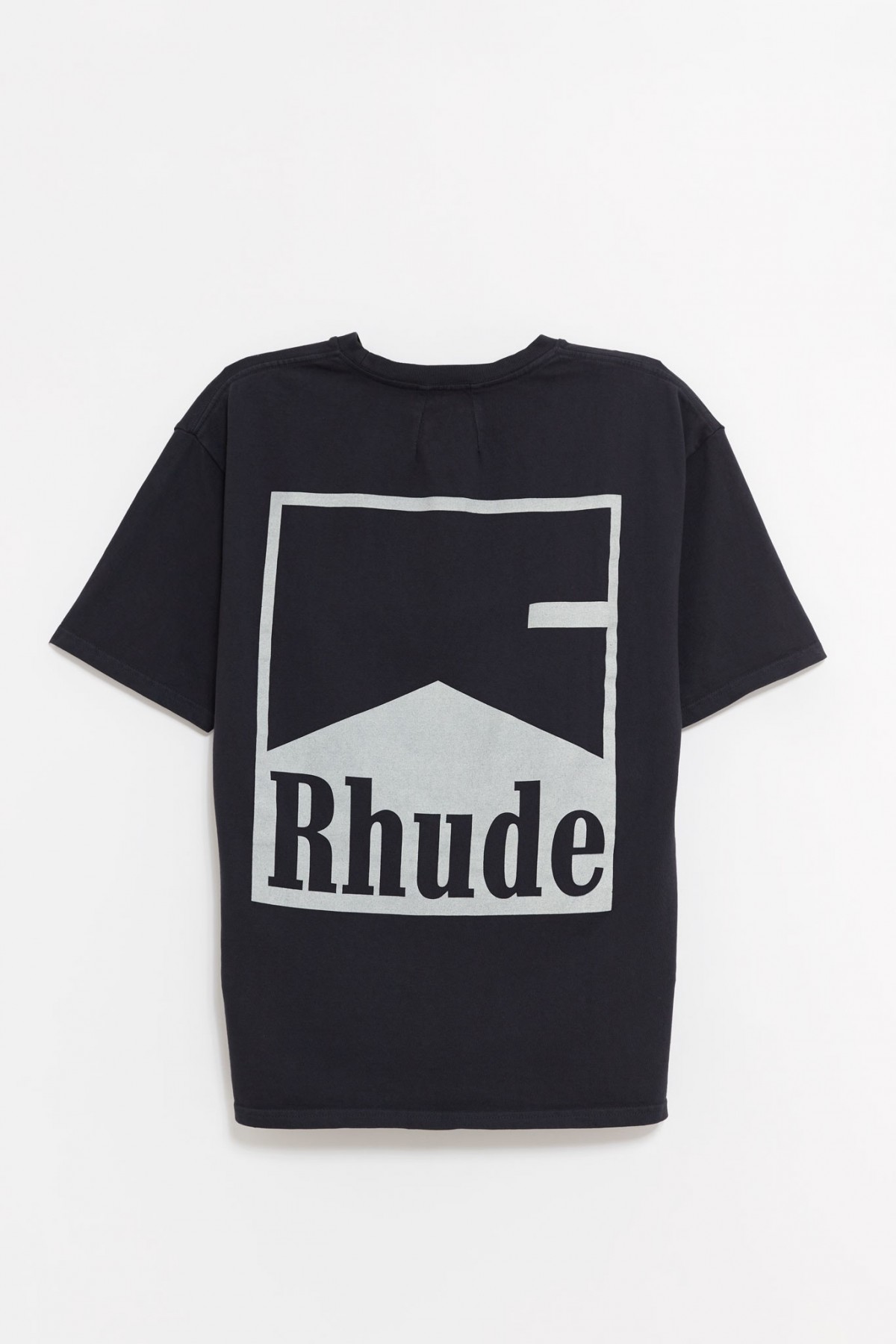 RHUDE VINTAGE BLACK CHEVRON T-SHIRT IAMNUE