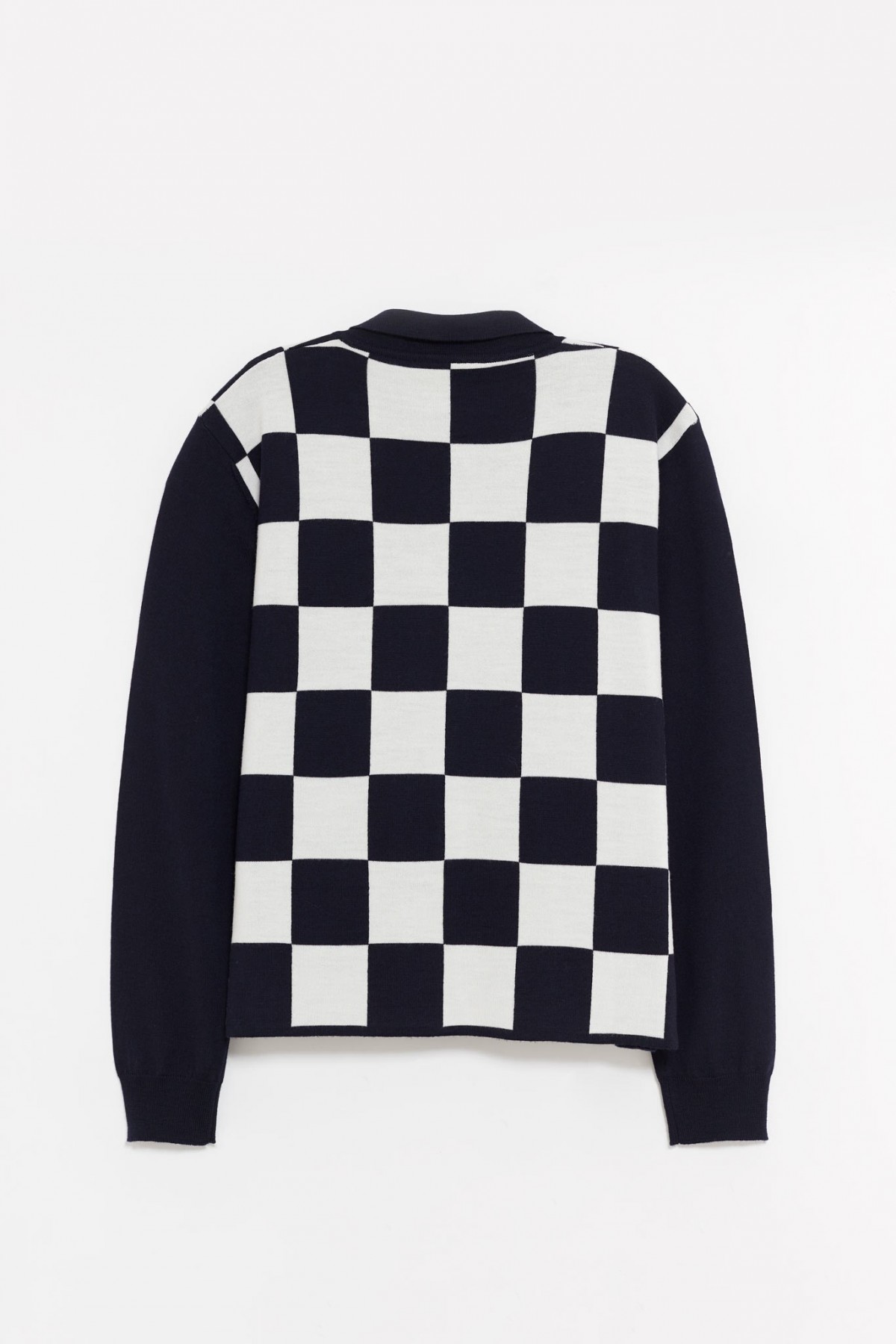 SECOND LAYER BLUE WHITE LALO BUTTON DOWN CARDIGAN IAMNUE