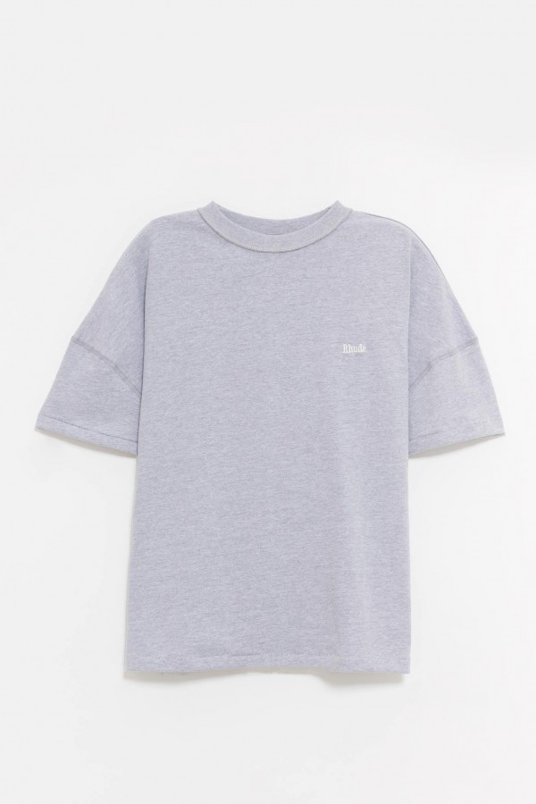 RHUDE HEATHER GRAY CLASSIQUE REVERSE T-SHIRT IAMNUE