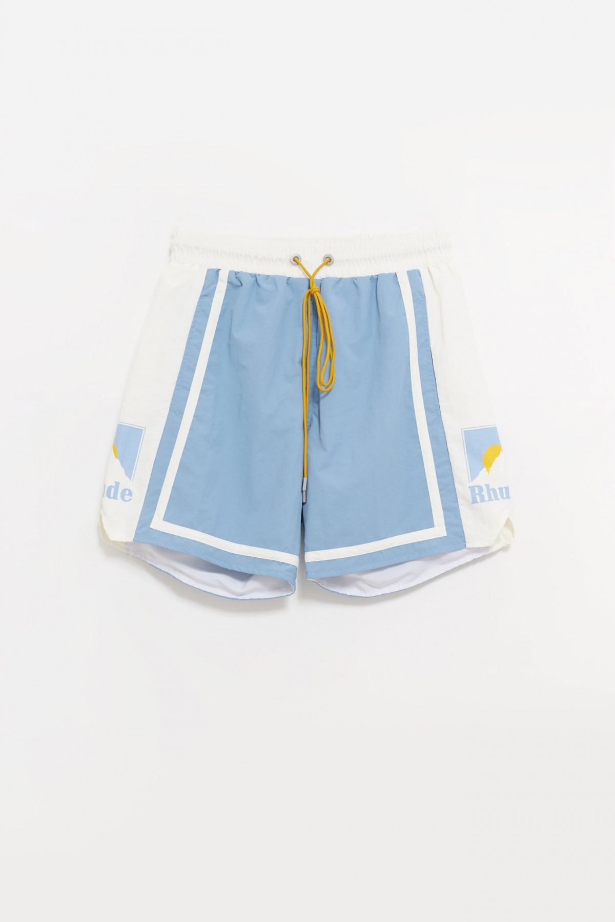 RHUDE POWDER BLUE MOONLIGHT SHORTS IAMNUE