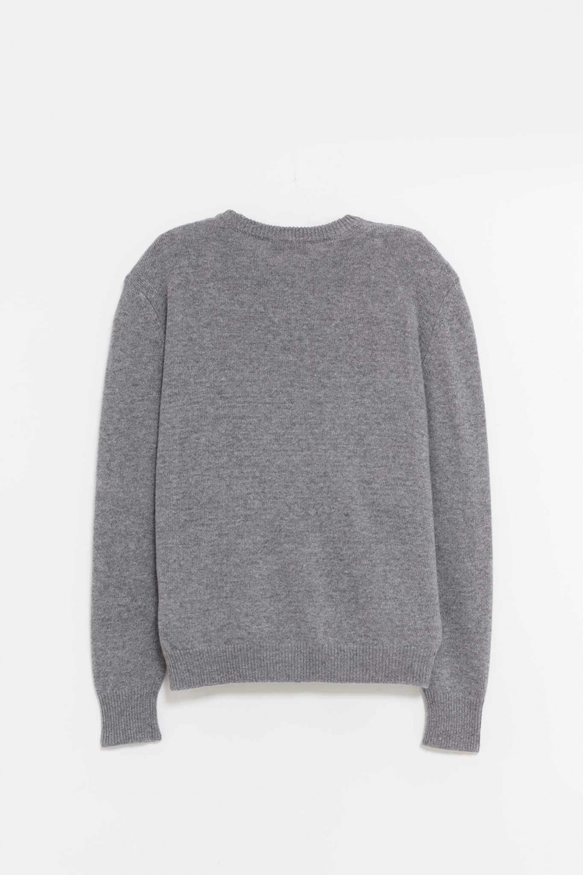 MARINE SERRE DARK GREY CLEAN WOOL KNIT CREWNECK IAMNUE