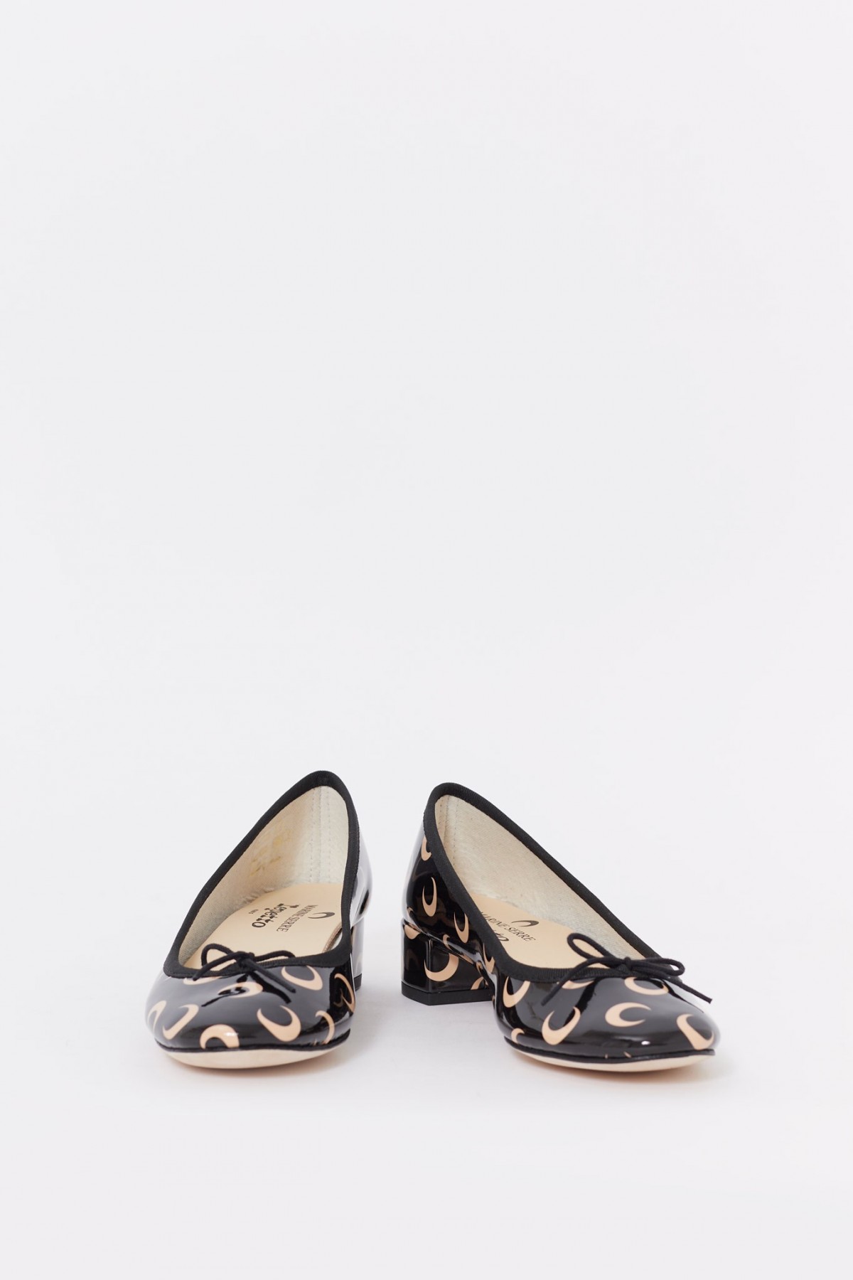 MARINE SERRE INVERSE TAN MOON PRINTED LEATHER X REPETTO SANDALS IAMNUE