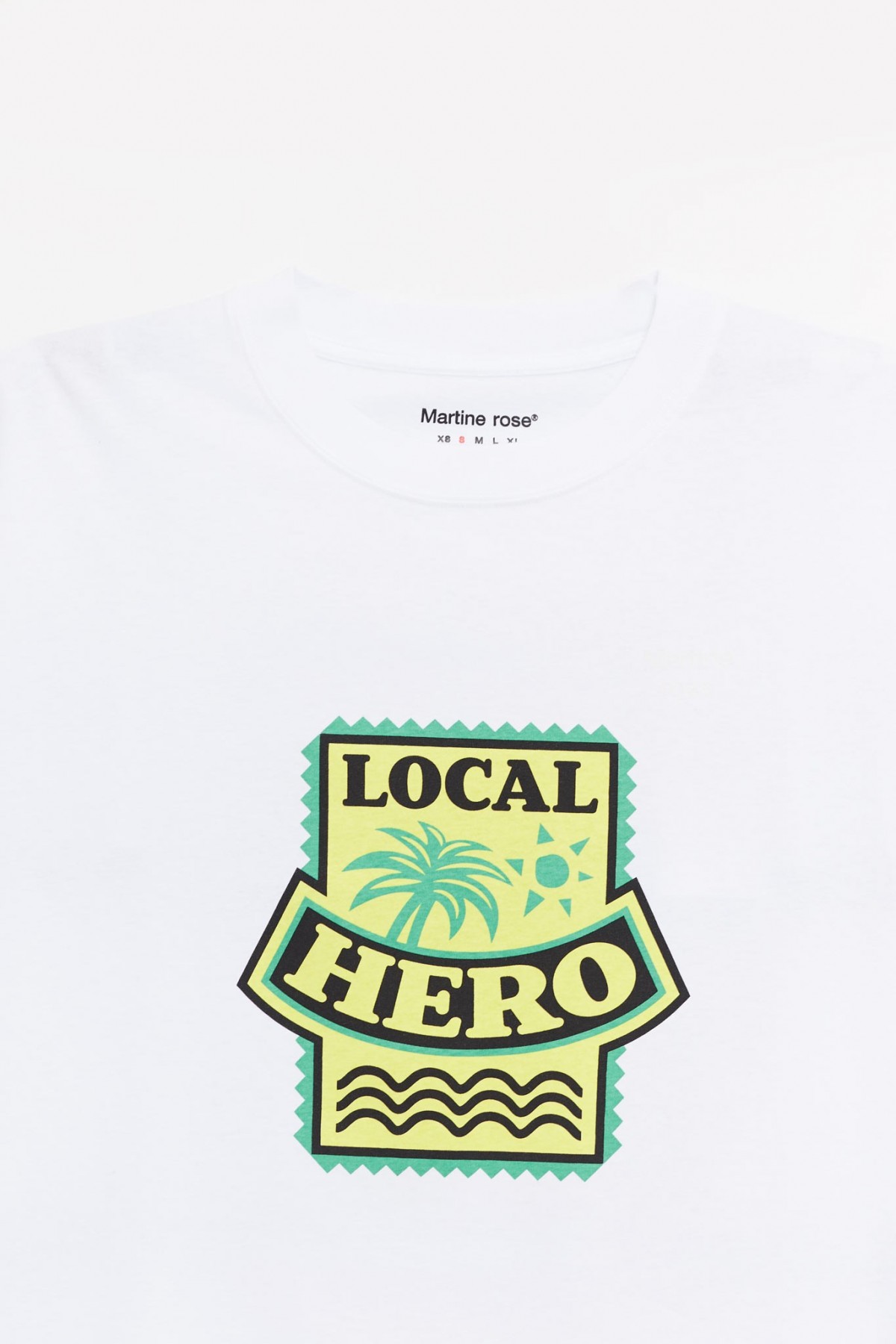 MARTINE ROSE WHITE LOCAL HERO SS OVERSIZED T-SHIRT IAMNUE