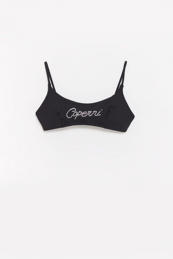 COPERNI BLACK CRYSTAL LOGO BIKINI TOP IAMNUE