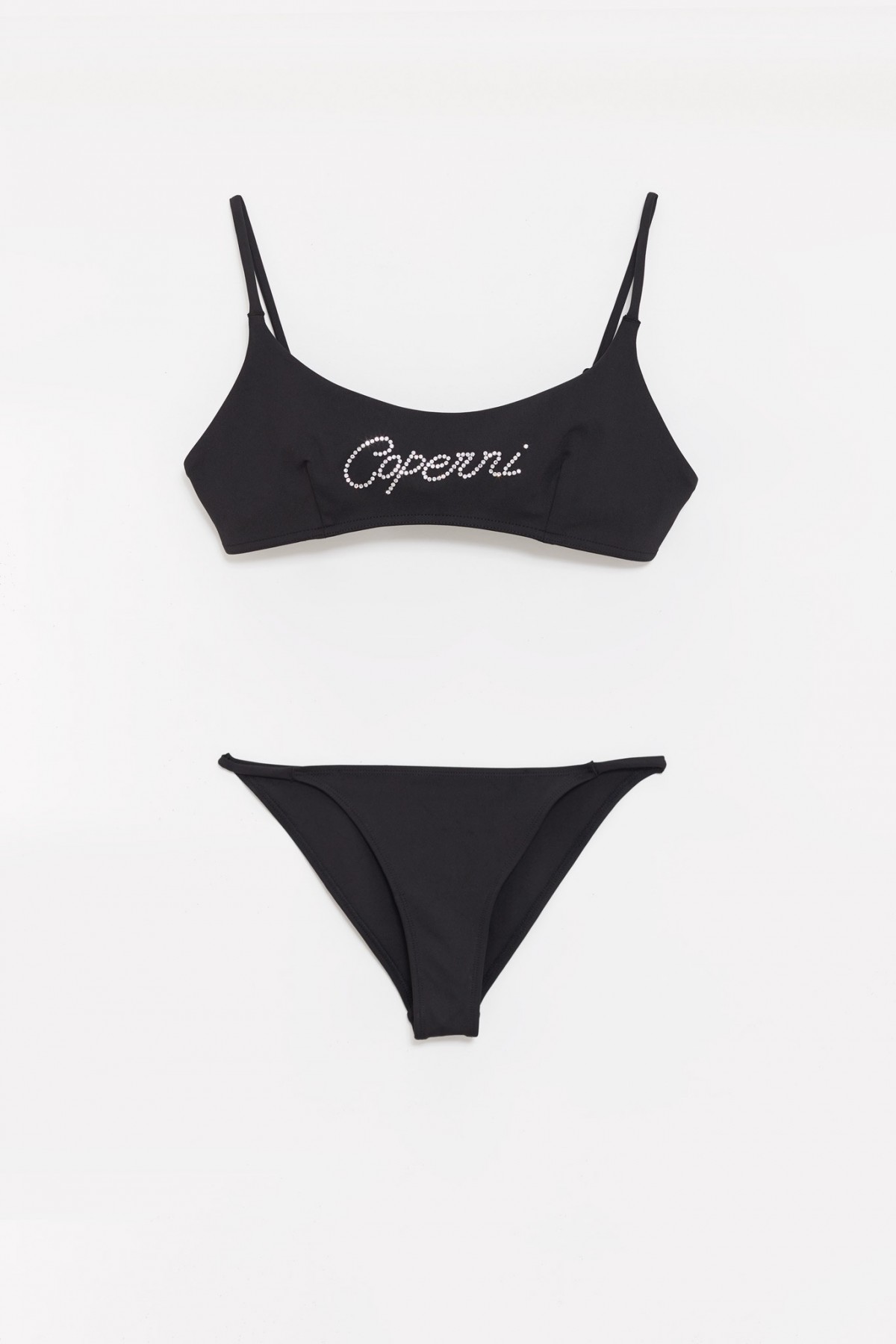 COPERNI BLACK CRYSTAL LOGO BIKINI BOTTOM IAMNUE