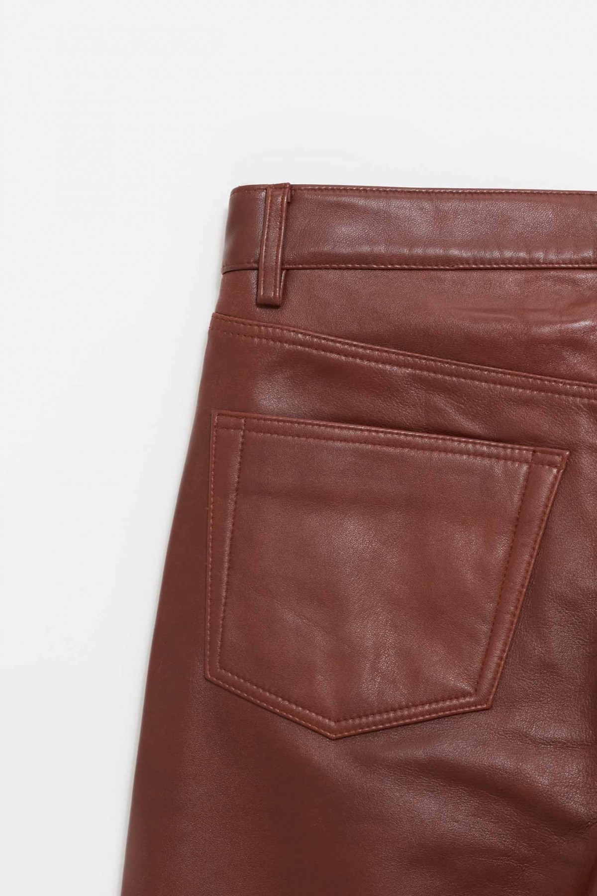 SUNFLOWER COGNAC STRAIGHT TWIST TROUSER IAMNUE