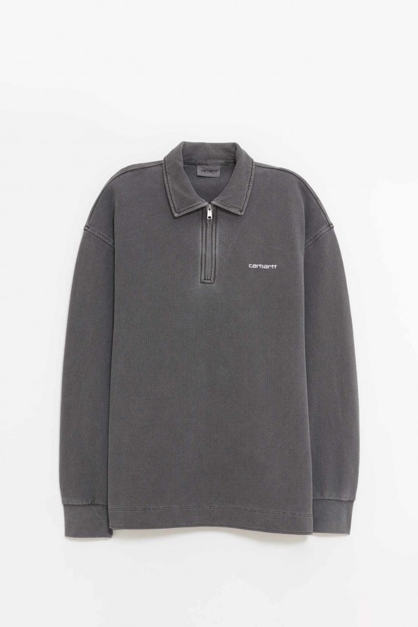 CARHARTT WIP BLACK WHITE PIQUE SCRIPT SWEATSHIRT IAMNUE