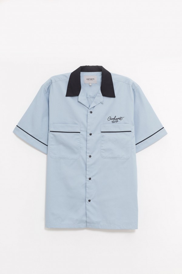 CARHARTT WIP BLUE FOG S/S BOWL SHIRT IAMNUE