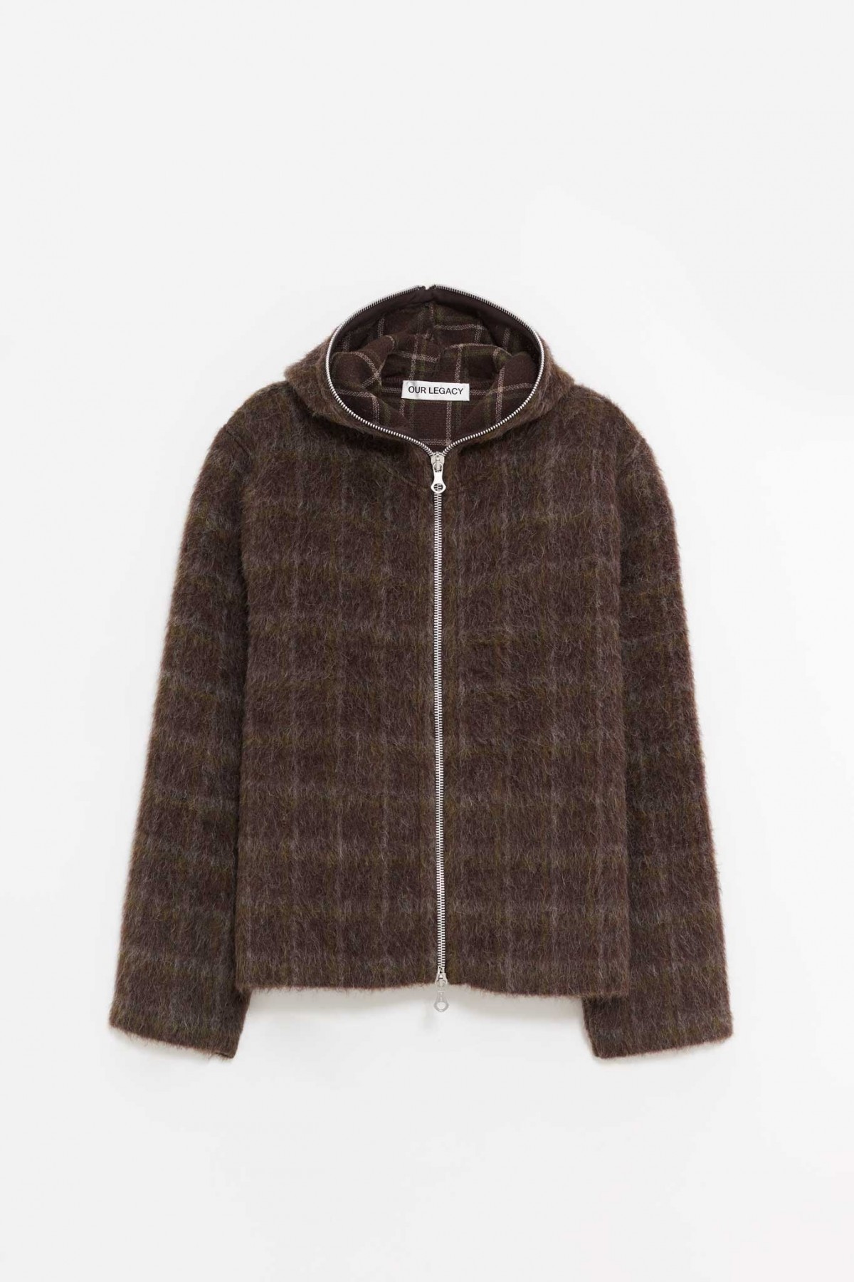 OUR LEGACY DORF CHECK FULL ZIP HOOD JACKET IAMNUE