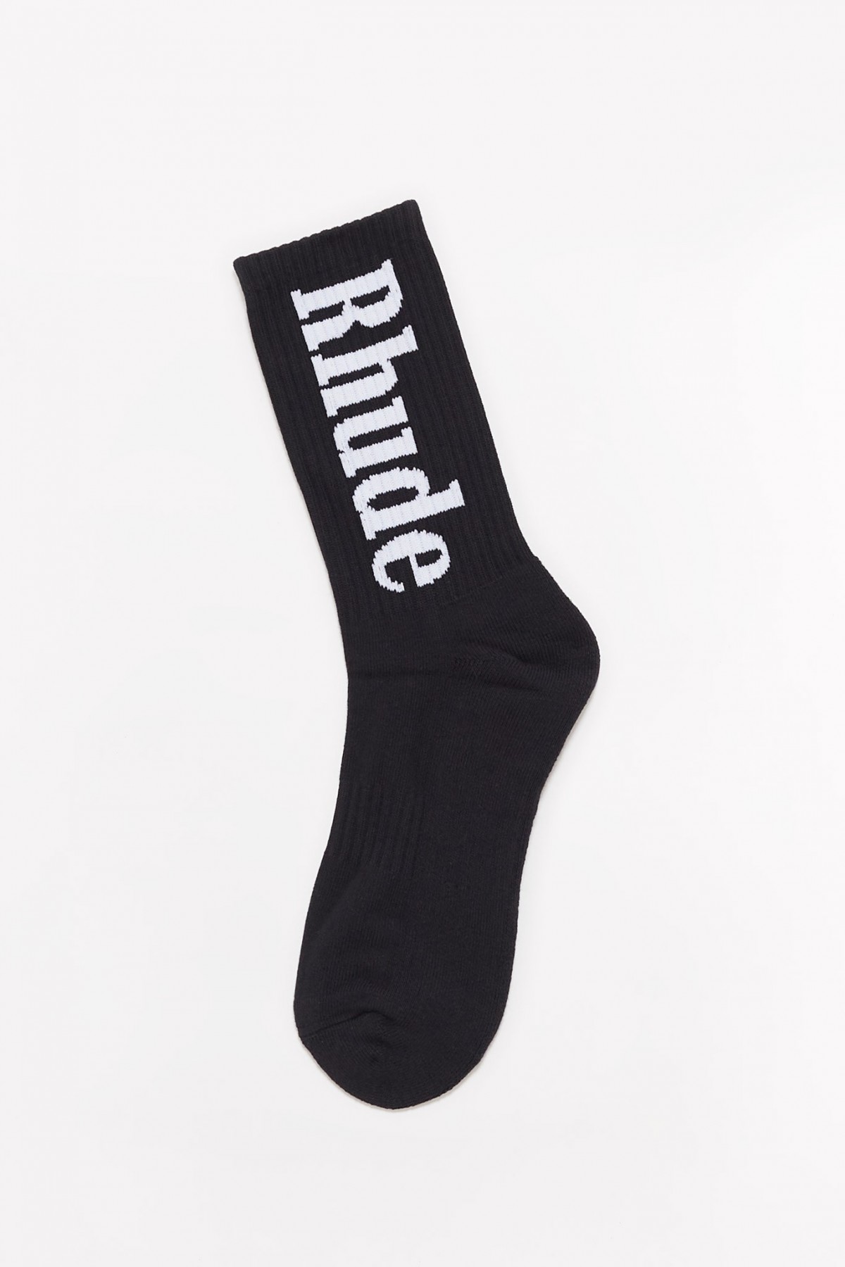 RHUDE BLACK VERTICAL LOGO SOCKS IAMNUE