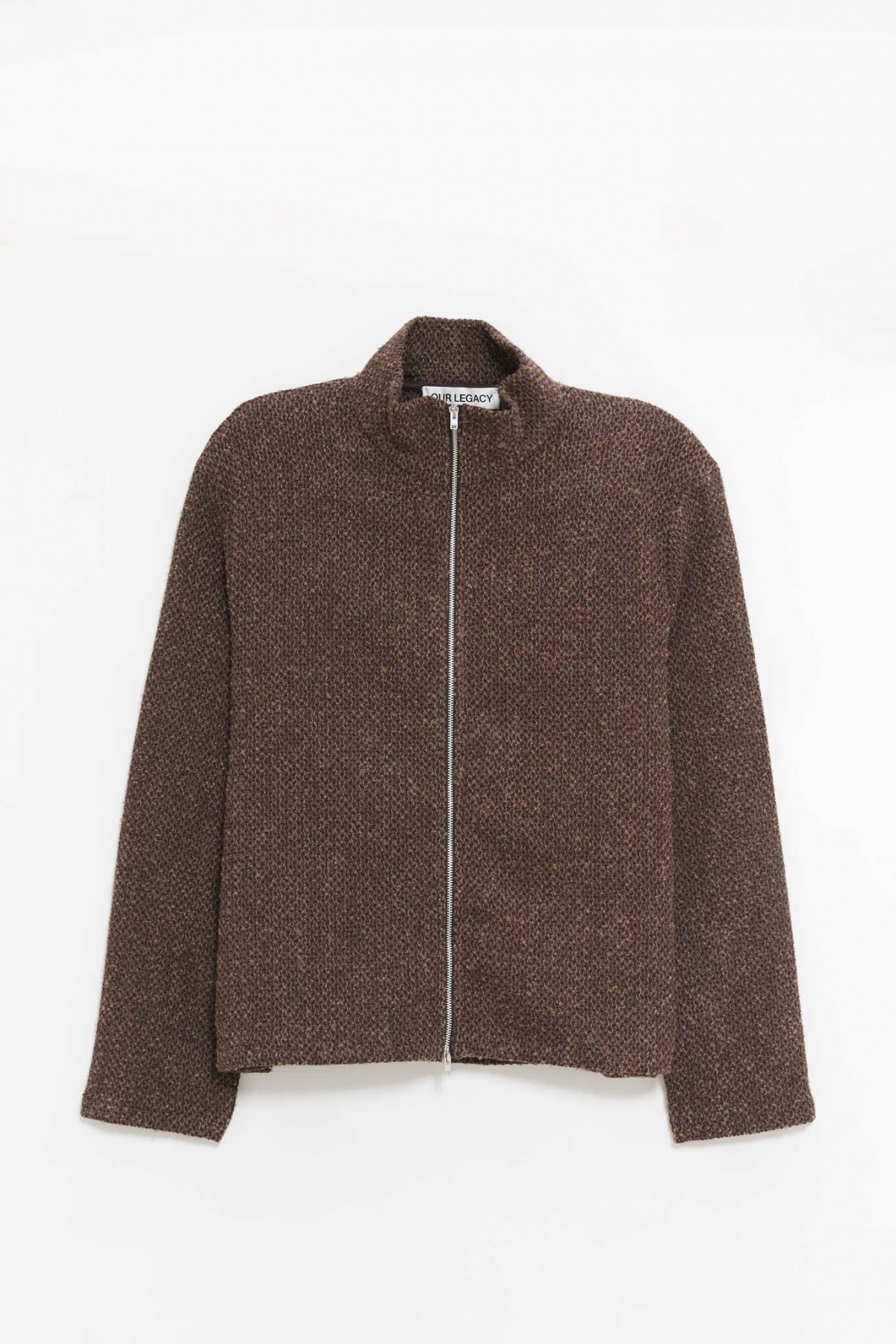 OUR LEGACY BROWN SPARSE SHRUNKEN FULLZIP POLO JACKET IAMNUE