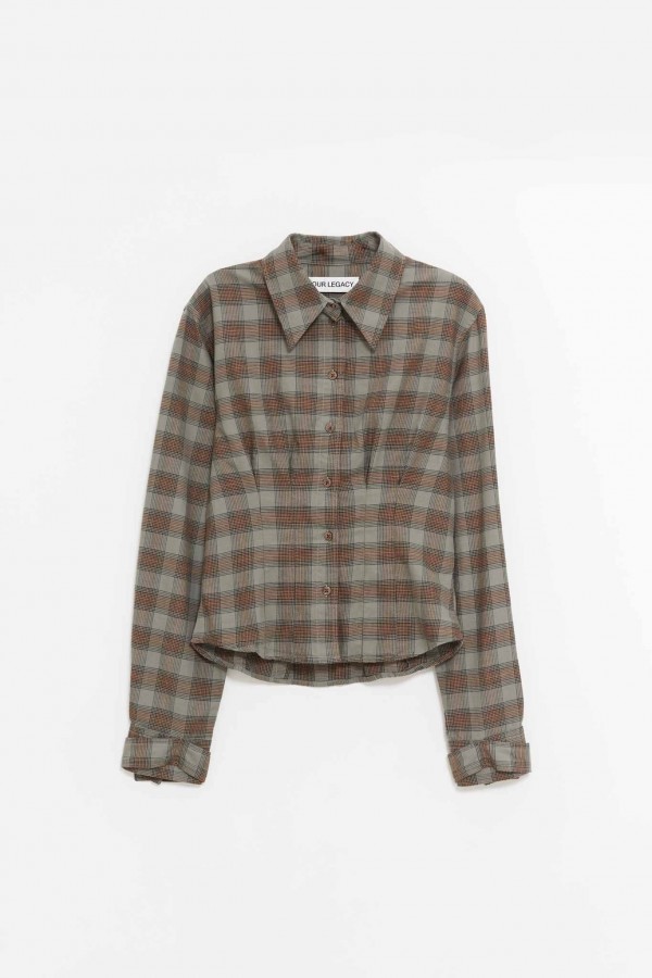 OUR LEGACY IOWA FLANNEL ENVELOP SHIRT IAMNUE