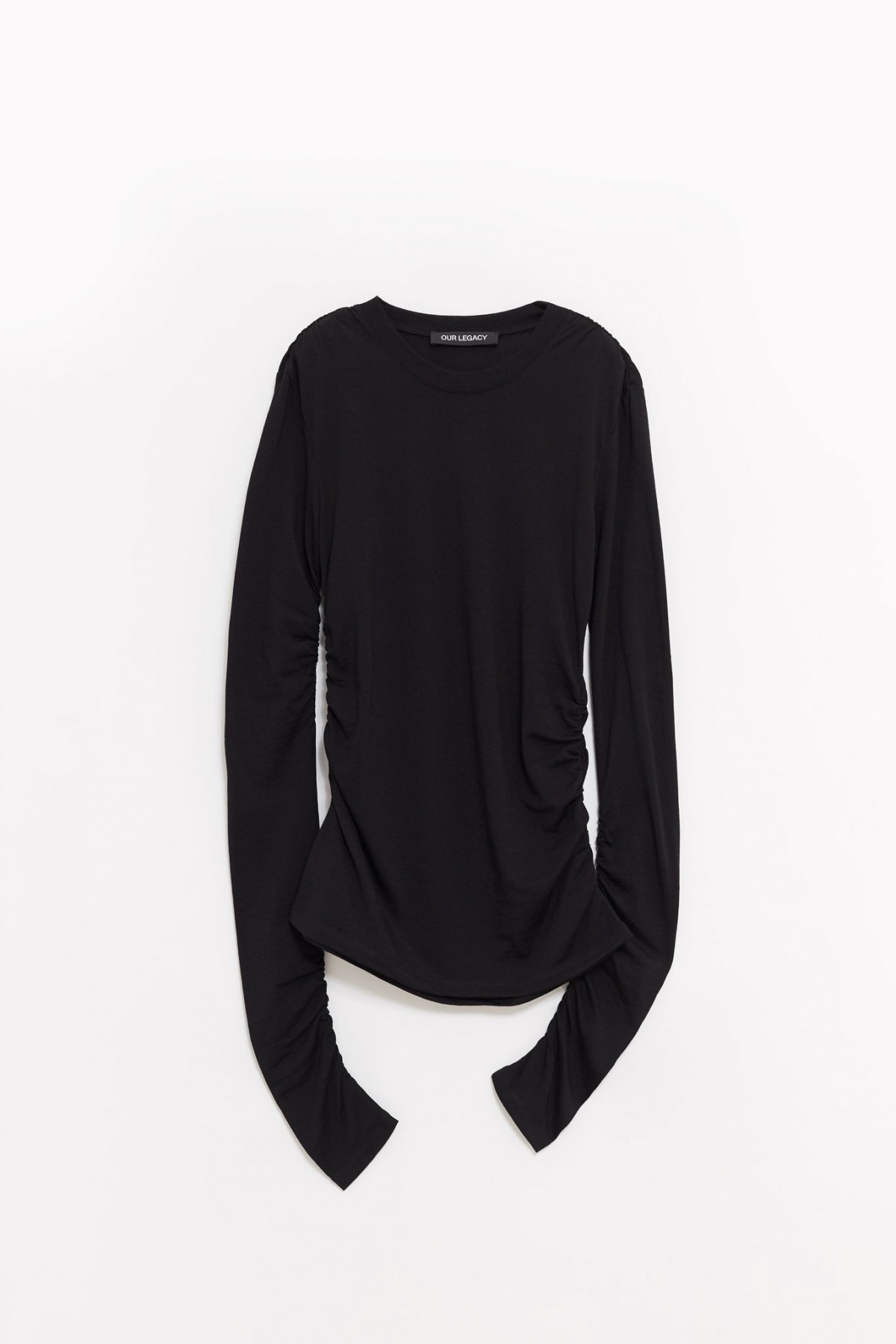 OUR LEGACY INTELLECTUAL BLACK STRAIN SLIM LONGSLEEVE T-SHIRT IAMNUE
