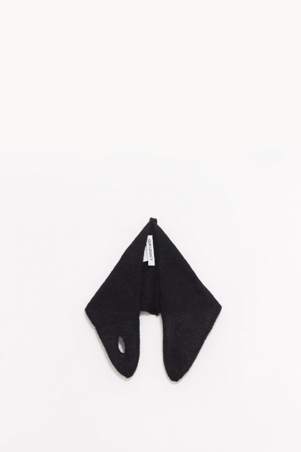 OUR LEGACY BLACK FUZZY MINIATURE SCARF IAMNUE