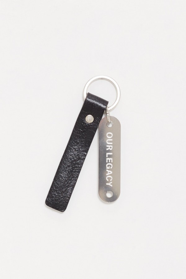 OUR LEGACY BLACK LEATHER RING KEYRING IAMNUE