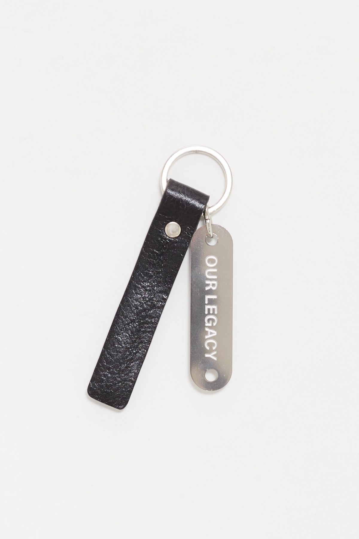 OUR LEGACY BLACK LEATHER RING KEYRING IAMNUE