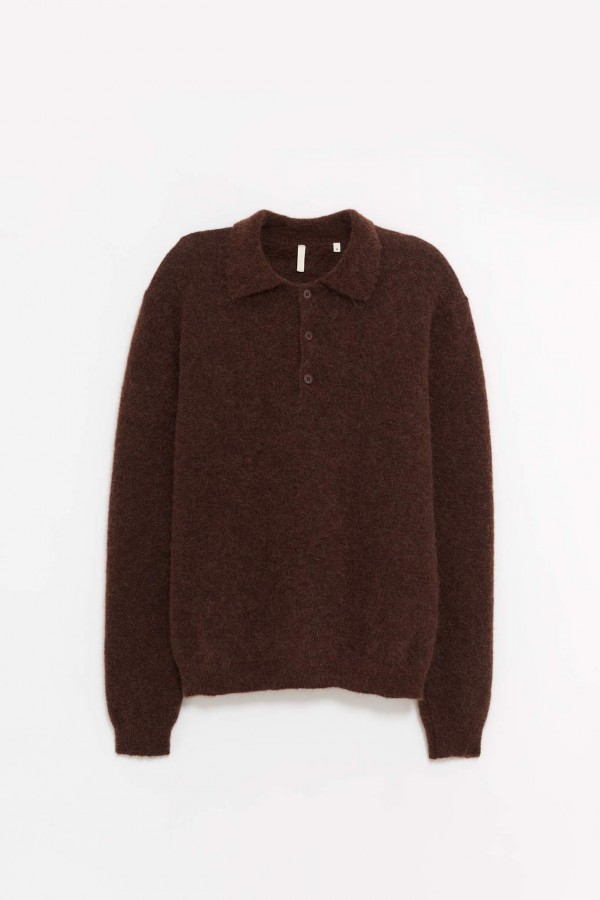 SUNFLOWER BROWN MOHAIR POLO IAMNUE