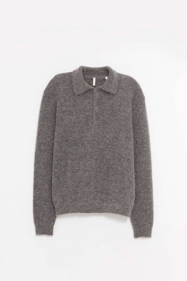 SUNFLOWER GREY MELANGE MOHAIR POLO IAMNUE