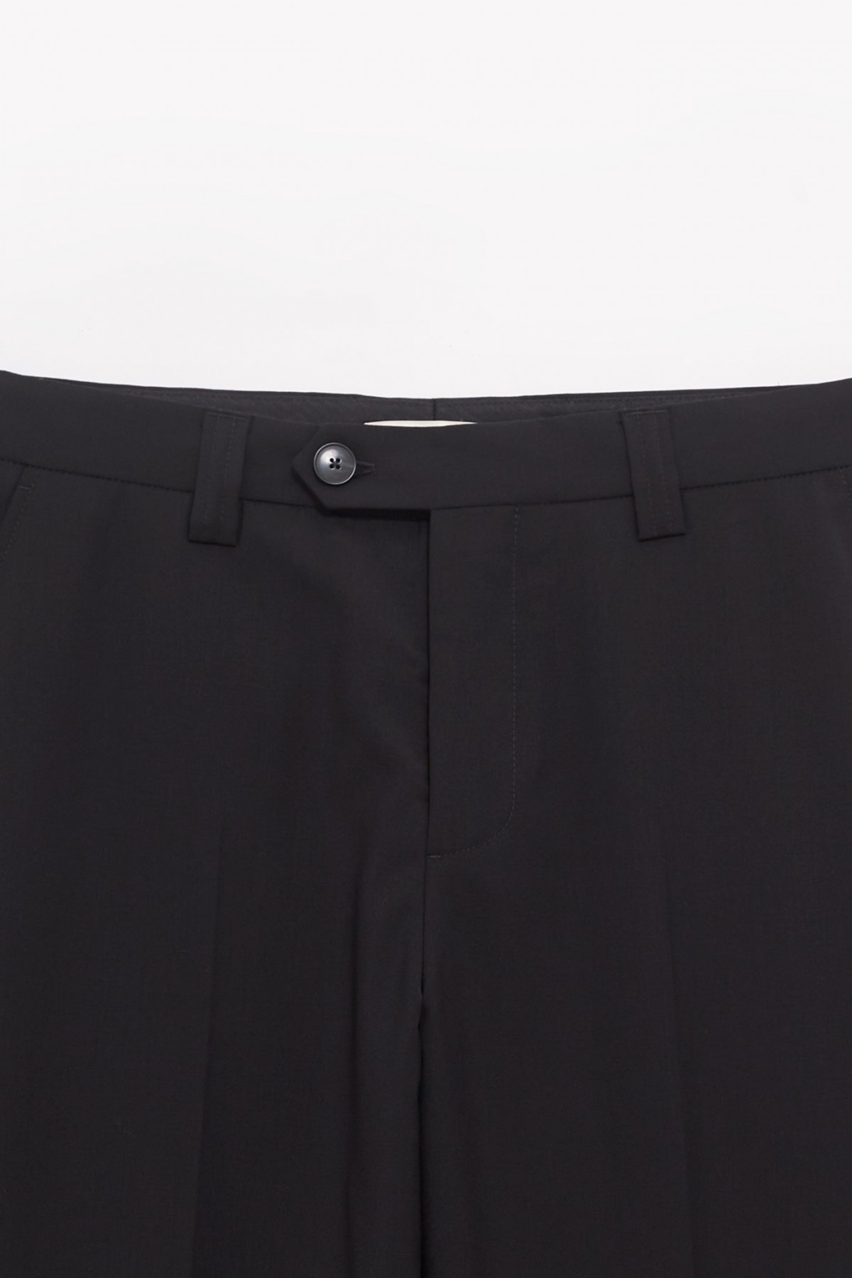 MFPEN BLACK WOOL STUDY TROUSER IAMNUE