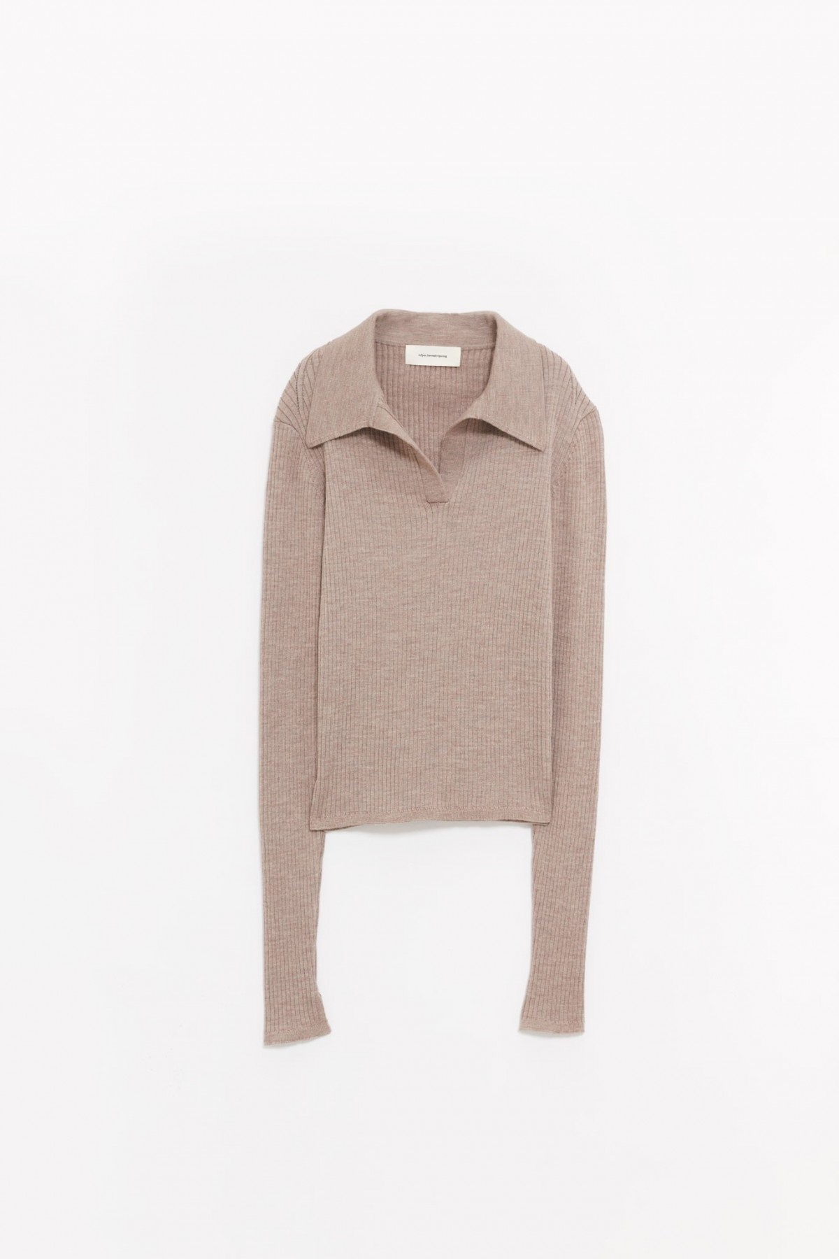 MFPEN OATMEAL OPEN PLACKET POLO IAMNUE