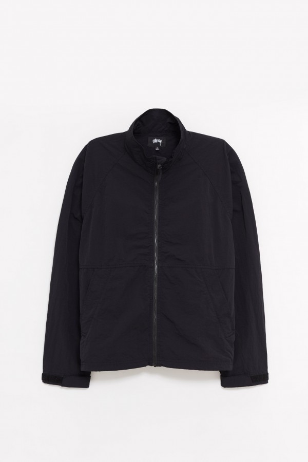 STUSSY BLACK WARM UP JACKET IAMNUE
