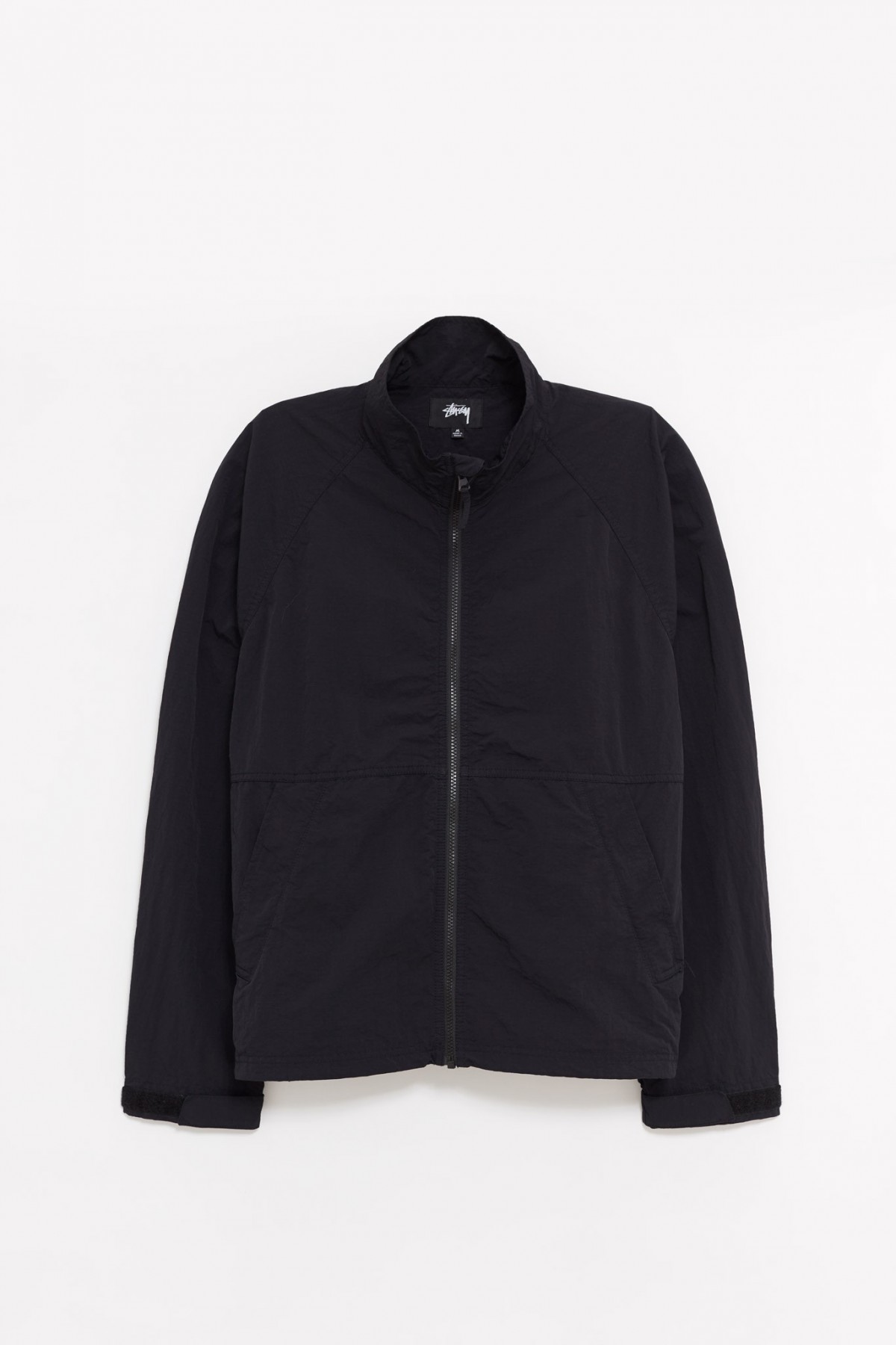 STUSSY BLACK WARM UP JACKET IAMNUE