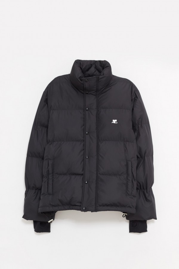 COURREGES BLACK PUFFER JACKET IAMNUE