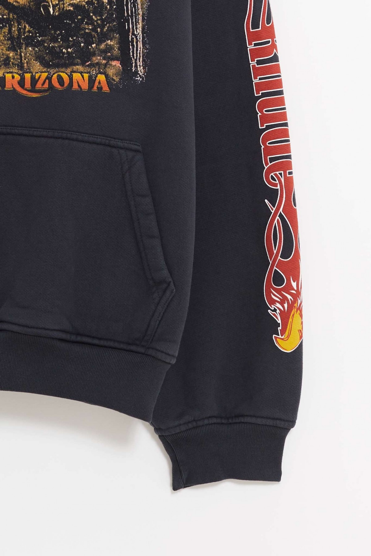 RHUDE VINTAGE BLACK MESA STALLION HOODIE IAMNUE