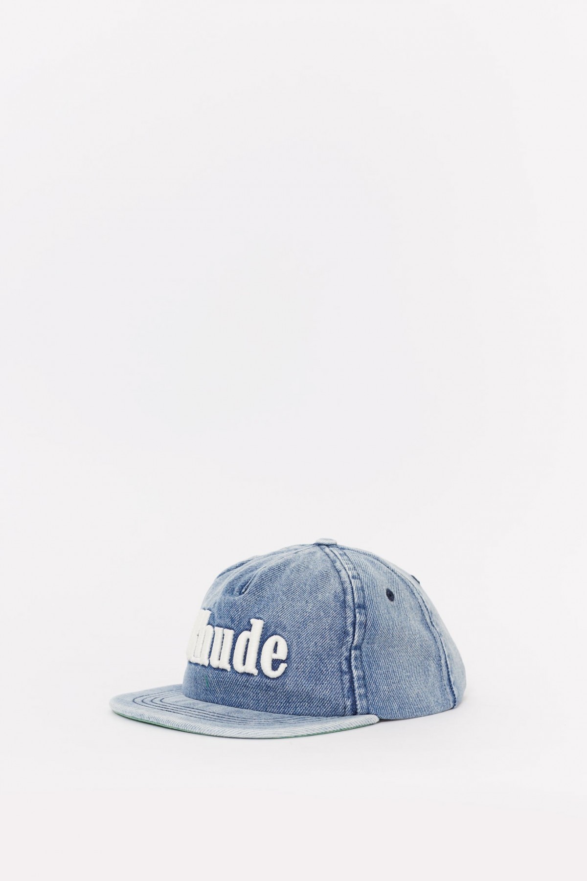 RHUDE OXFORD INDIGO LOGO DENIM HAT IAMNUE
