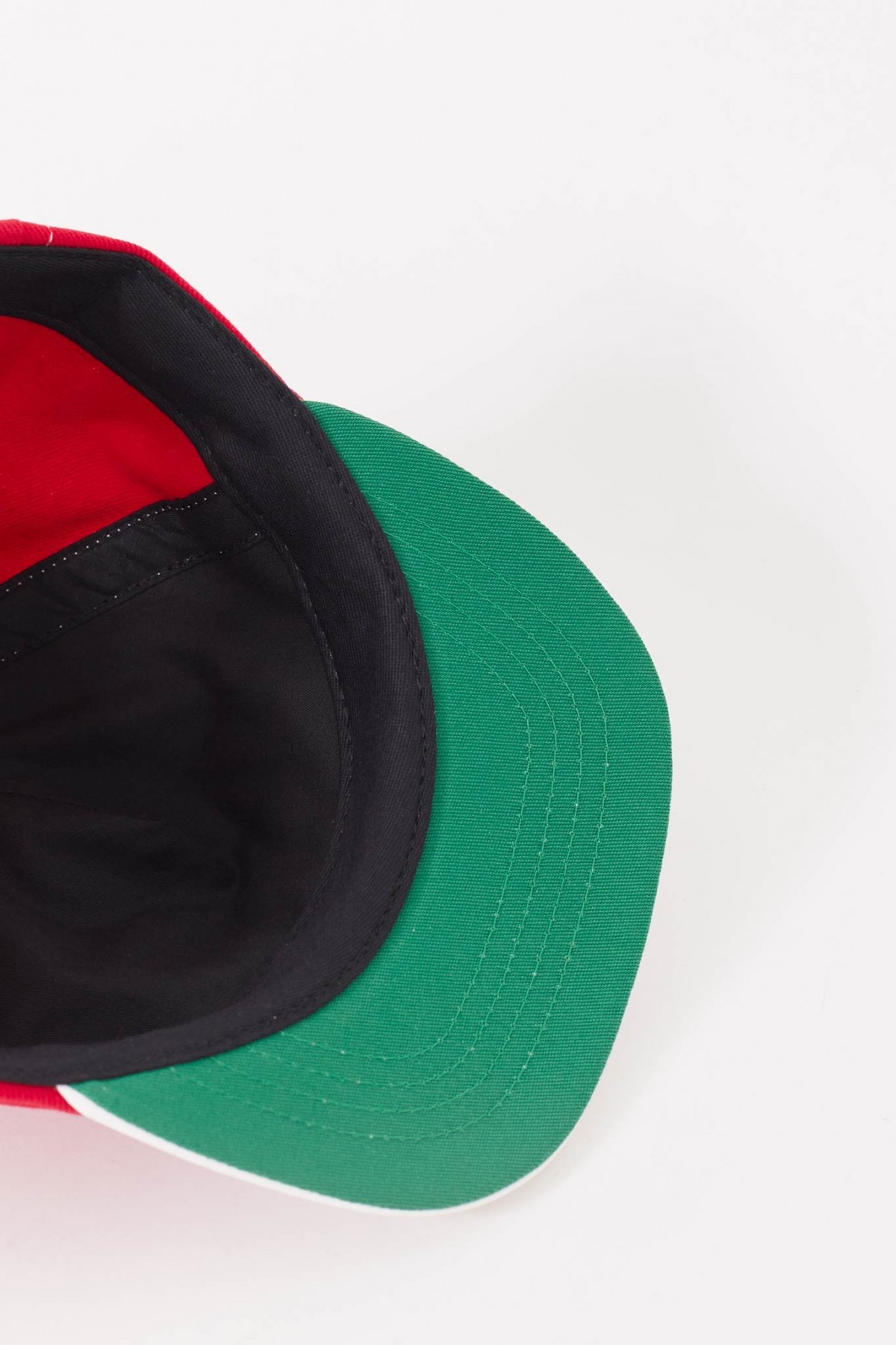 RHUDE RED WHITE CONTRAST LOGO HAT IAMNUE