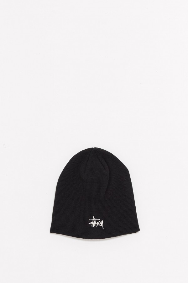 STUSSY BLACK BASIC SKULLCAP BEANIE IAMNUE
