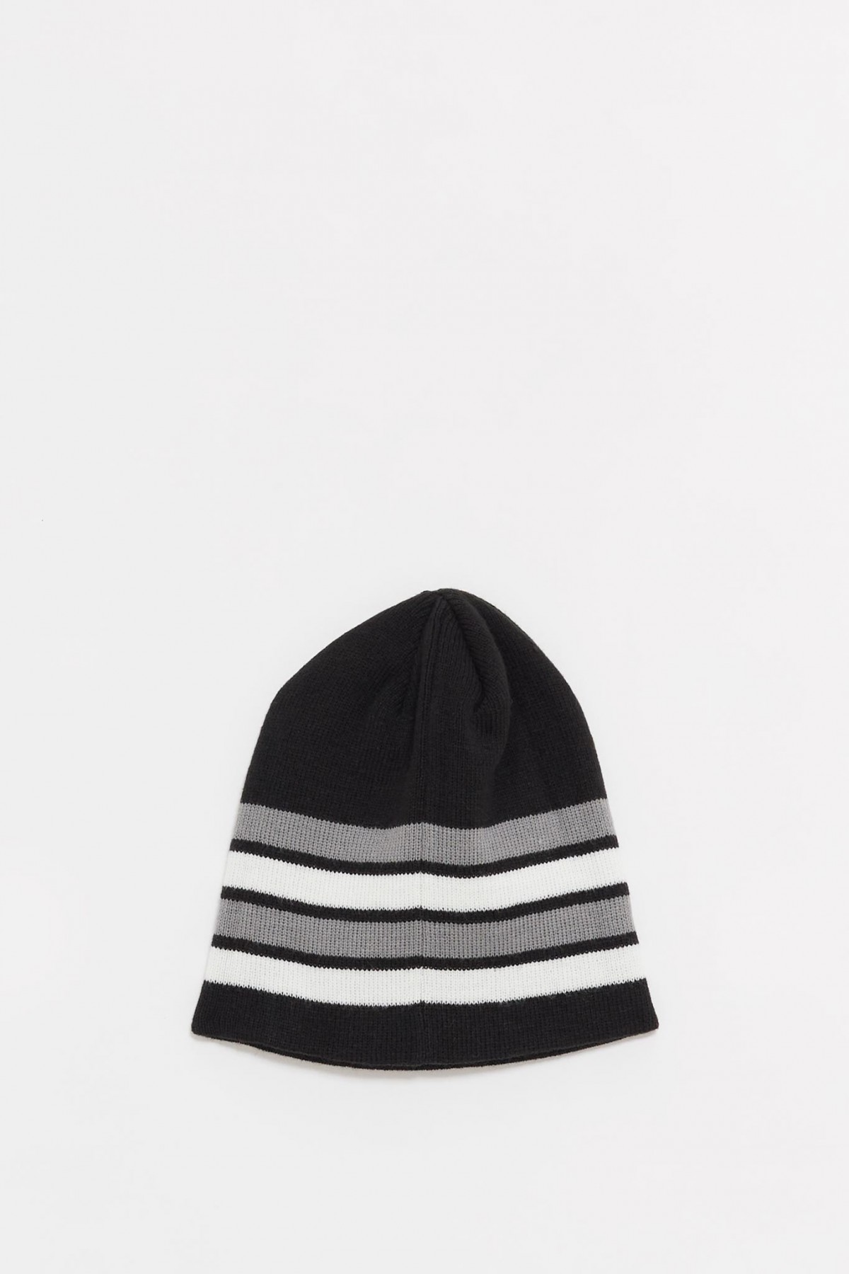 STUSSY BLACK SKULLCAP BASIC STRIPED BEANIE IAMNUE