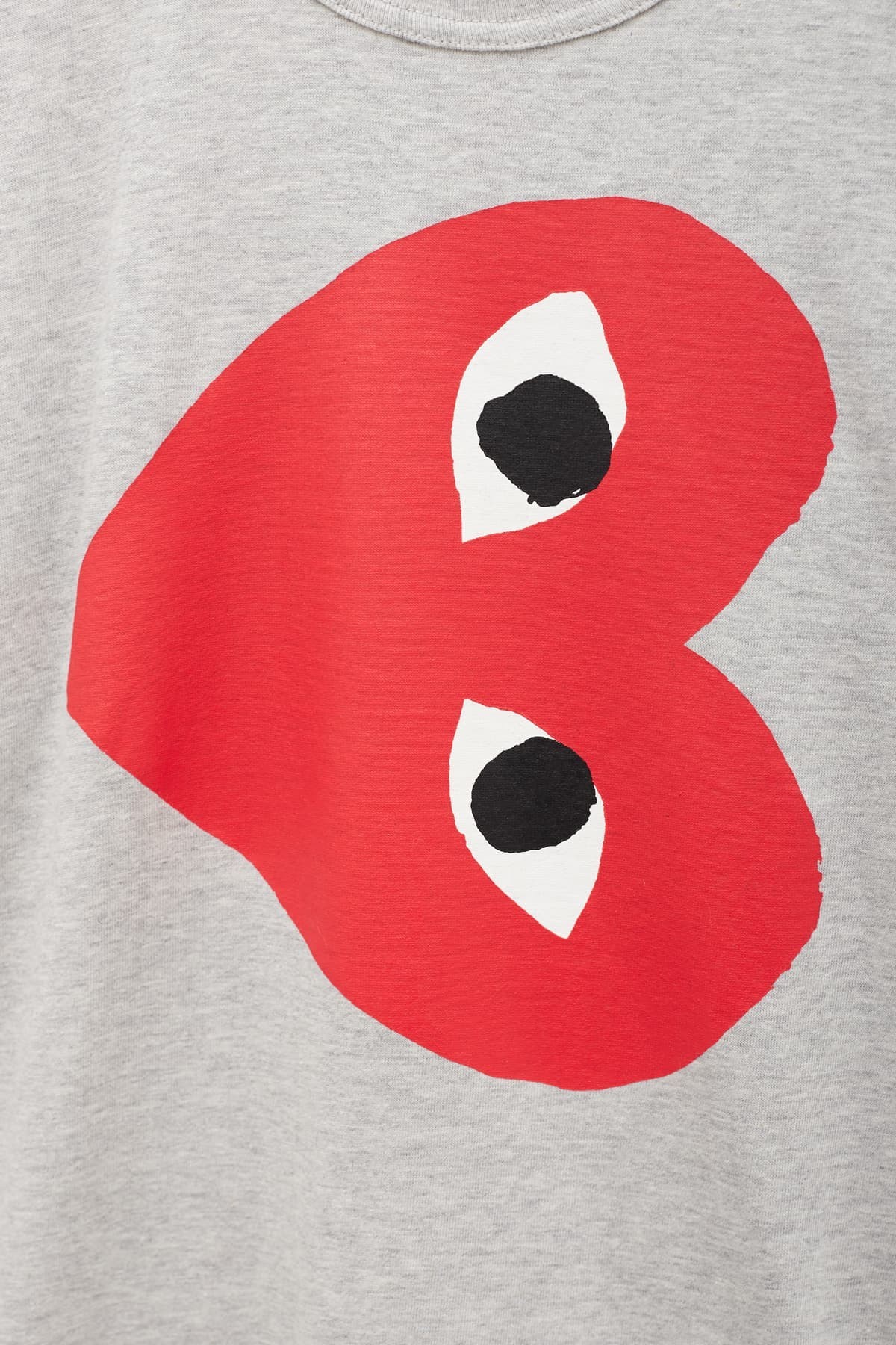 COMME DES GARCONS PLAY HEATHER GREY T-SHIRT IAMNUE