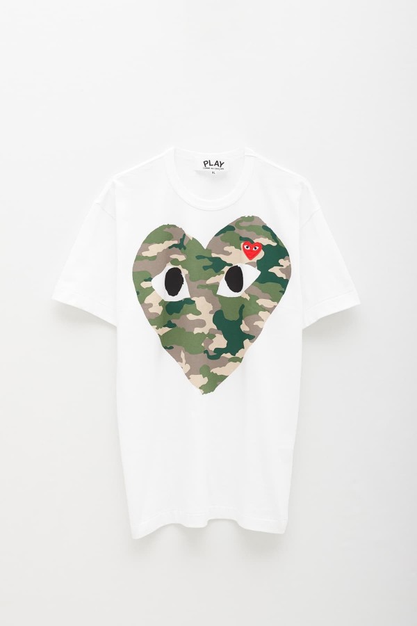 COMME DES GARCONS PLAY WHITE T-SHIRT IAMNUE