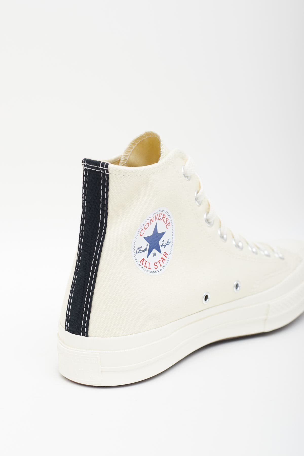 COMME DES GARCONS PLAY CONVERSE BEIGE CHUCK TAYLOR 70 HIGH SNEAKERS IAMNUE