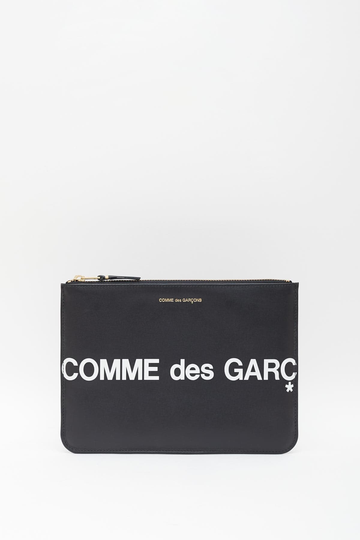 COMME DES GARCONS BLACK HUGE LOGO POUCH WALLET IAMNUE