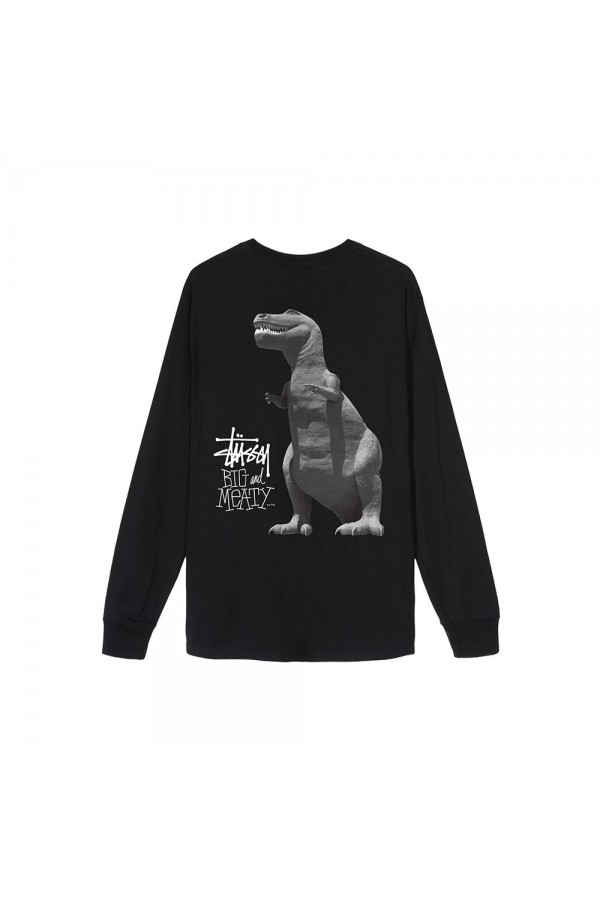 STUSSY BLACK BIG AND MEATY LS T-SHIRT IAMNUE
