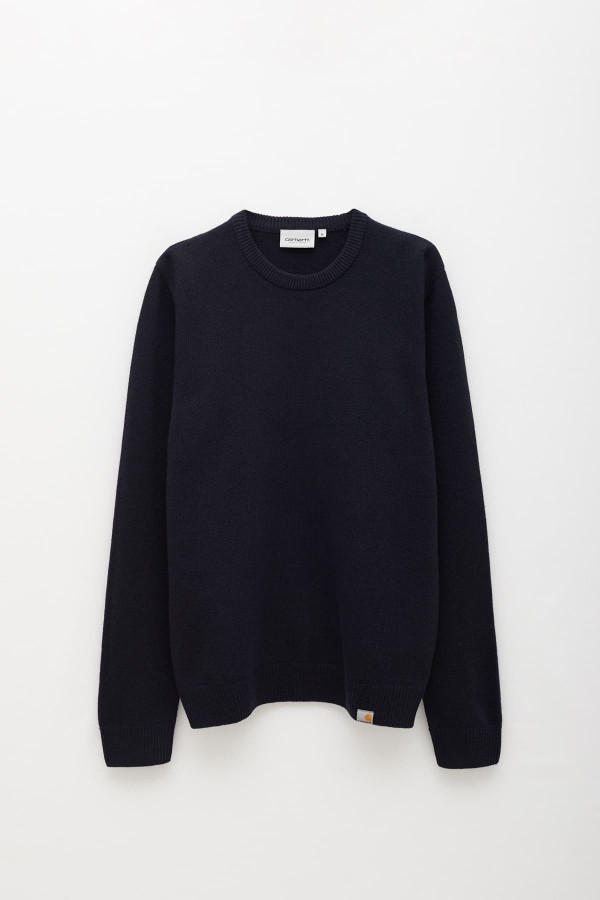 CARHARTT WIP DARK NAVY ALLEN SWEATER IAMNUE