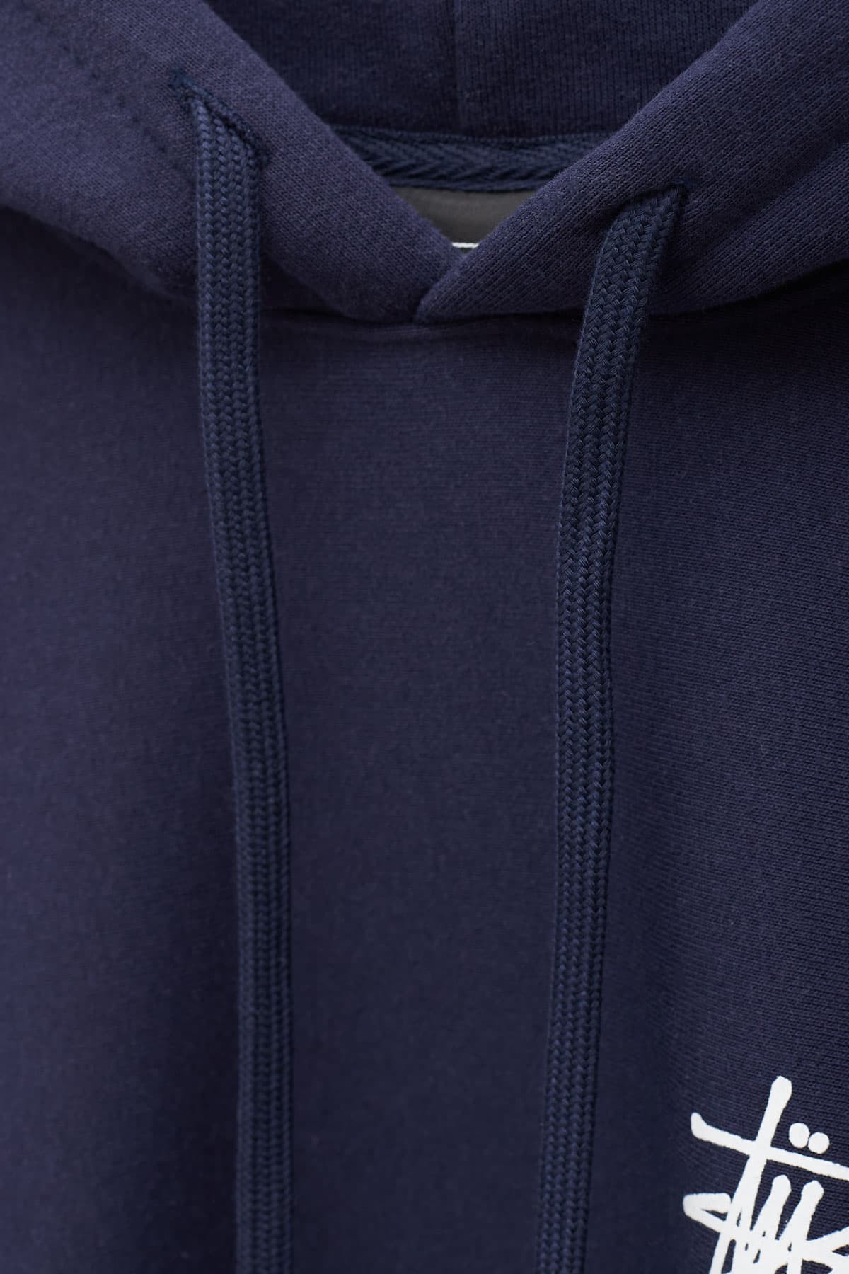 STUSSY NAVY BASIC LOGO HOODIE IAMNUE