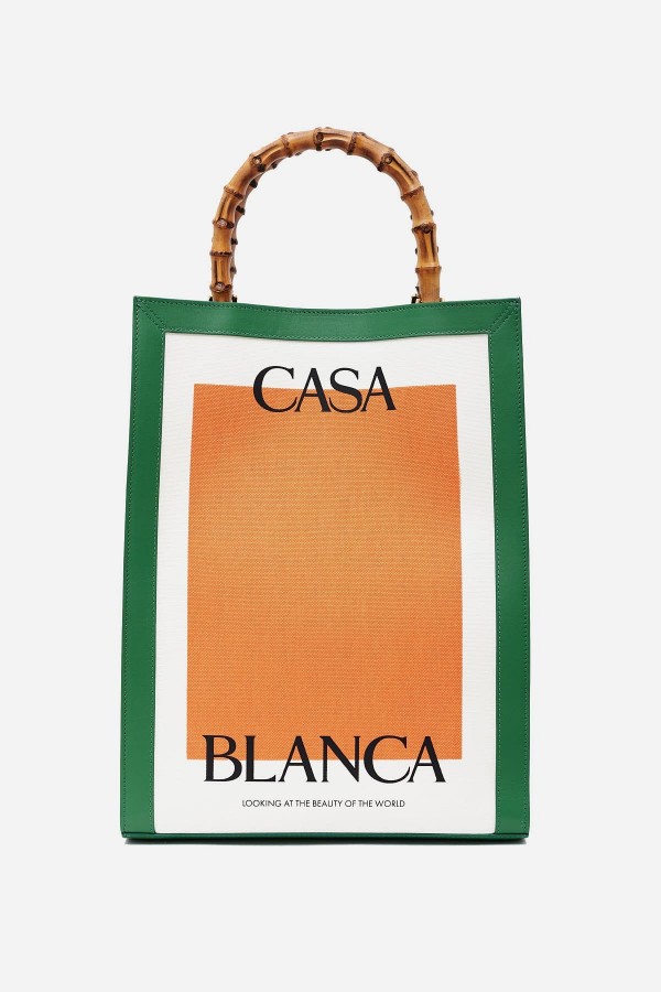 CASABLANCA ORANGE CASA TOTE BAG IAMNUE