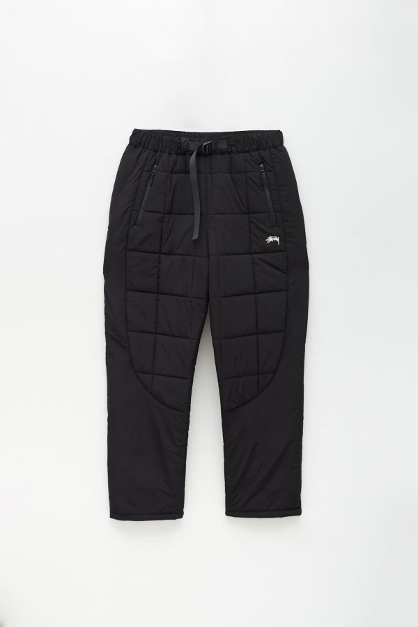 STUSSY BLACK PRIMALOFT MOUNTAIN PANTS IAMNUE