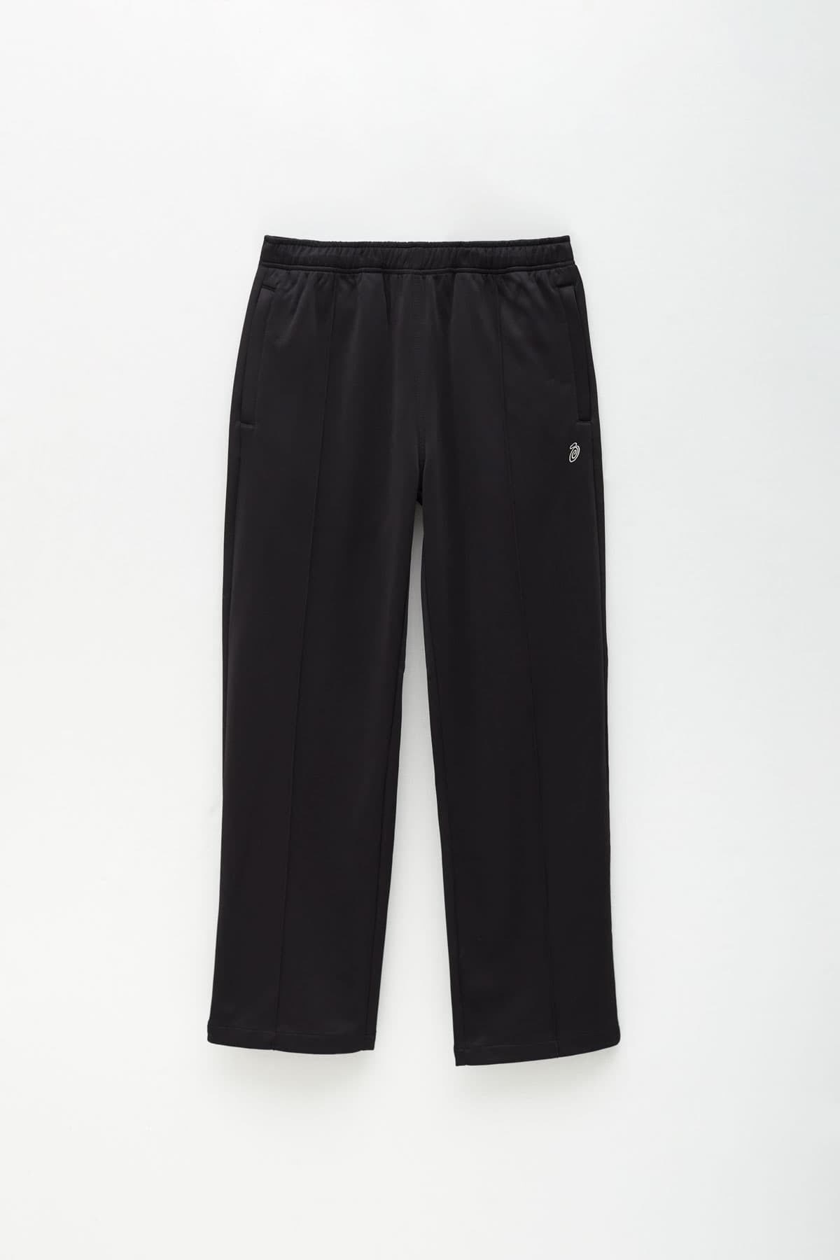 STUSSY BLACK POLY TRACK PANT IAMNUE