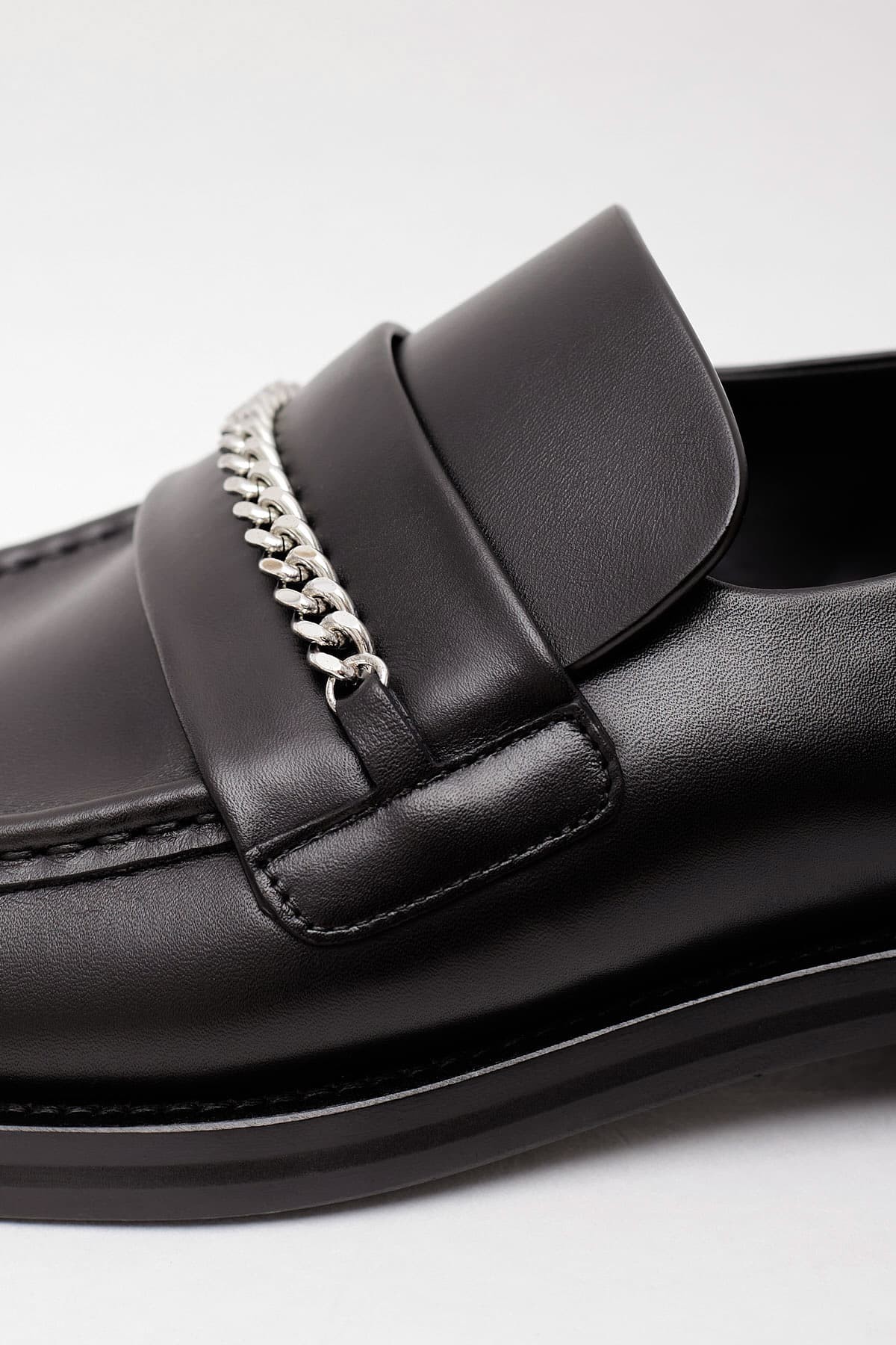 MARTINE ROSE BLACK SQUARE TOE LOAFERS IAMNUE