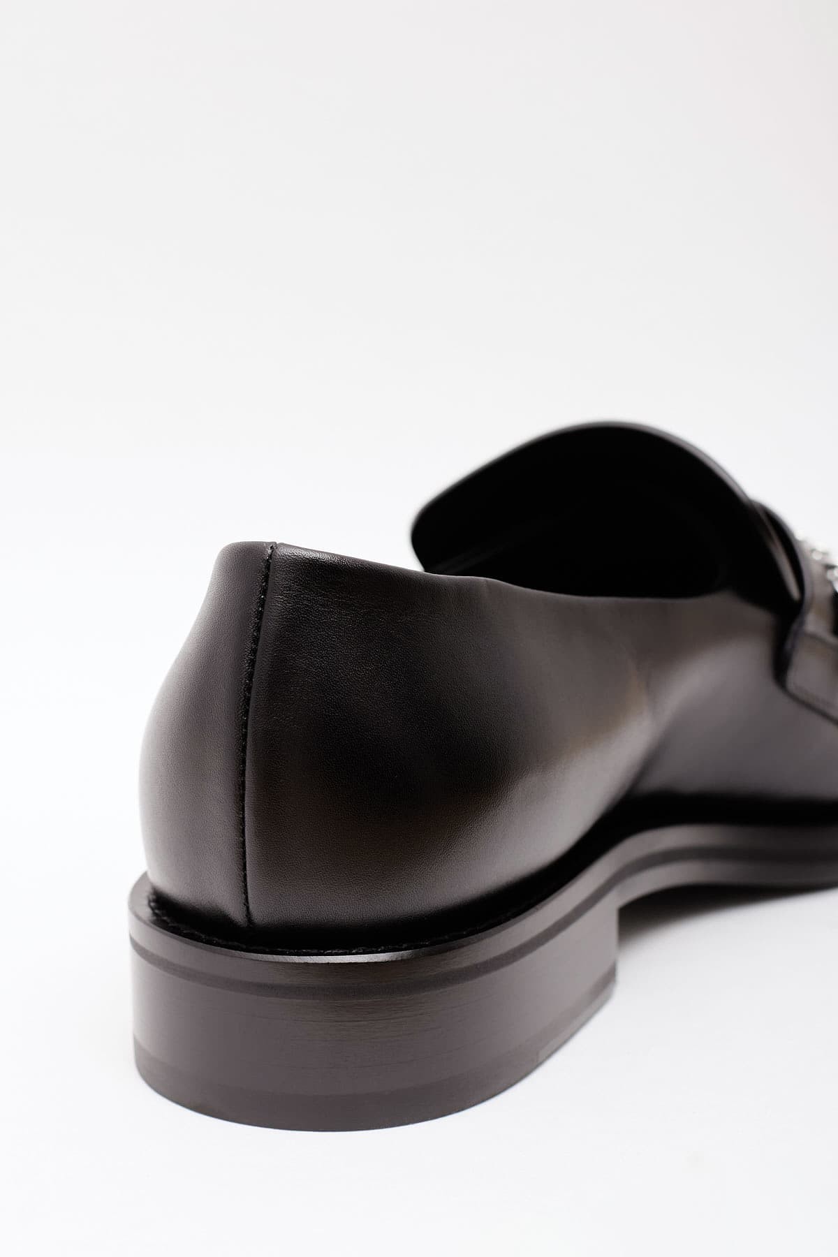 MARTINE ROSE BLACK SQUARE TOE LOAFERS IAMNUE